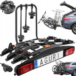 Aguri Active Bike 3 Black Bagażnik rowerowy na hak 