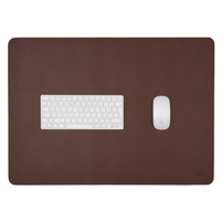 Elegancka mata na biurko podkładka pod myszkę ze skóry Baltan XL 70x50 cm ciemny brąz