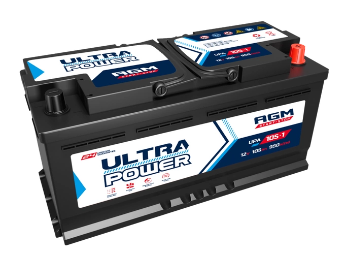 Akumulator Ultra Power AUP-105-1 105Ah 950A P+ 12V
