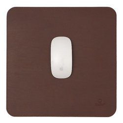 Elegancka podkładka pod myszkę na biurko ze skóry Baltan M 30x30 cm ciemny brąz