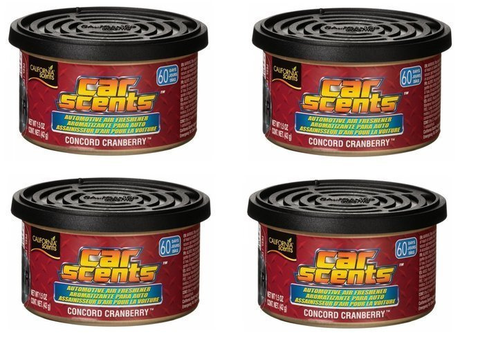 4x California Car Scents Concord Cranberry