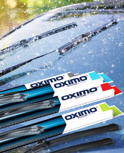 Zestaw uniwersalnych wycieraczek samochodowych bezszkieletowych Oximo WU525 + WU475 + WR510360 + gratis zapach