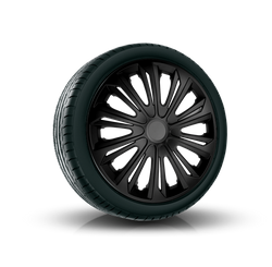 Kołpaki 14 NRM Strong Czarny Matt 4 szt. + klucz do kół Formula 1 F1 17/19 mm 21/23 mm + etui