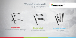 Wycieraczki samochodowe Visee H005 800mm 750mm zestaw komplet na przód