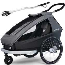 Przyczepka rowerowa dla dziecka, wózek spacerowy 2w1 Croozer Kid Keeke 1 Mountain Grey