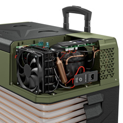 Lodówka turystyczna z kompresorem Yolco BCX30 GREEN 28L + bateria modułowa +kostki lodu