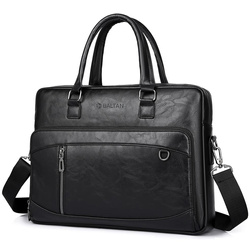 Klasyczna biznesowa torba męska na laptopa 15,6'' cala z Eco Skóry Baltan Office czarna
