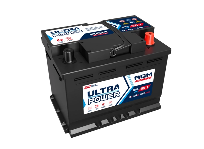 Akumulator Ultra Power AUP-60-1 60Ah 680A P+ 12V