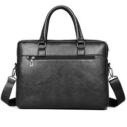 Klasyczna biznesowa torba męska na laptopa 15,6'' cala z Eco Skóry Baltan Office czarna