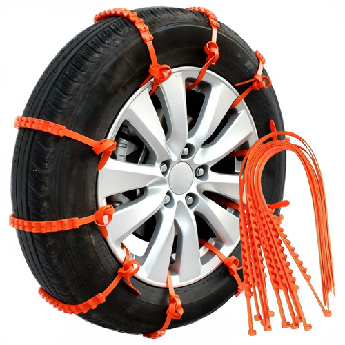 Łańcuchy śniegowe nakładki na opony opaski uniwersalne 165-275mm KN 10 sztuk