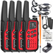 ZESTAW 4x Krótkofalówka Walkie-talkie Baofeng BF-25E Red PMR podkanały