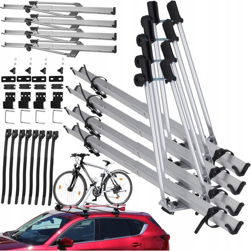 4x Amos 2 Srebrny Uchwyt rowerowy (AL)