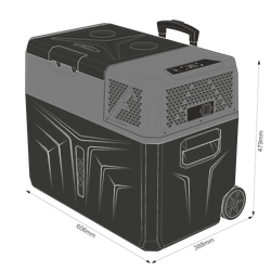 Lodówka turystyczna z kompresorem Yolco BCX40 CARBON 39L + bateria modułowa + gratis kostki lodu