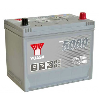 Akumulator Yuasa YBX5068 75Ah 650A P+ 12V