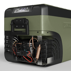 Lodówka turystyczna z kompresorem Yolco KX30 Carbon 25L 12V 24V 240V + adapter baterii modułowej Yolco SC/SX