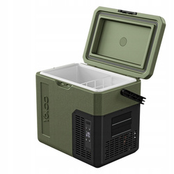 Lodówka turystyczna z kompresorem Yolco ET18 GREEN 17L Bluetooth 5.0 + bateria modułowa