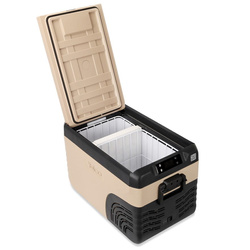 Lodówka turystyczna z kompresorem Yolco KX30 Sand 25L 12V 24V 240V + bateria modułowa Yolco SC4B 15600 mAh
