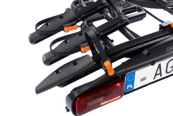 Aguri Active Bike PRO 3+1 Black Bagażnik rowerowy na hak do przewozu 4 rowerów