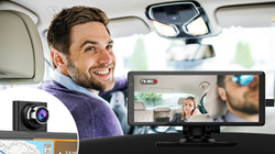 Wideorejestrator kamera tablet CarPlay Android Auto Nexadio CC250