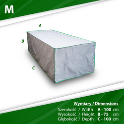 Pokrowiec ochronny na stół ogrodowy M 100x100x75 cm