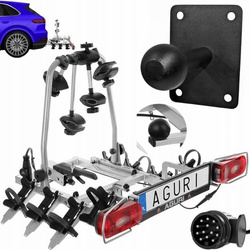Aguri Cruiser 4 Silver Bagażnik rowerowy na hak do przewozu 4 rowerów 13PIN
