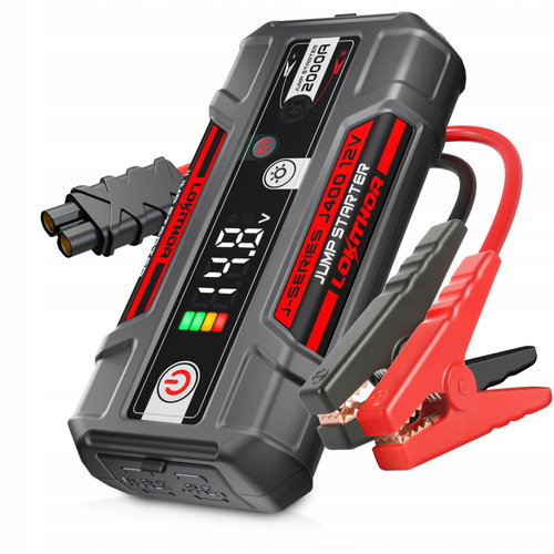 3w1 Jump Starter Booster Rozruch PowerBank Latarka LED 2000A 12V Lokithor J400