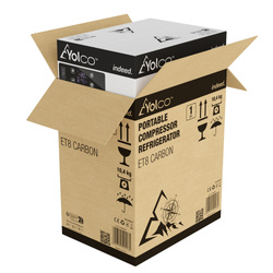 Lodówka turystyczna z kompresorem Yolco ET8 9L Bluetooth + bateria modułowa + gratis kostki lodu