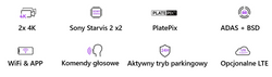 Rejestrator jazdy VANTRUE S1 PRO MAX PRZÓD 4K + TYŁ 4K GPS