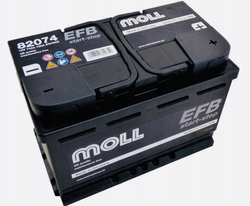 Akumulator Moll ME82074 74 Ah 720A P+ 12V