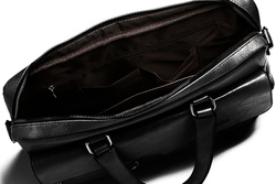 Klasyczna biznesowa torba męska na laptopa 15,6'' cala z Eco Skóry Baltan Classic czarna