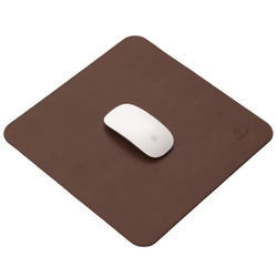 Elegancka podkładka pod myszkę na biurko ze skóry Baltan M 30x30 cm ciemny brąz