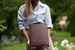 Eleganckie etui na MacBook Air 15 M2 ze skóry naturalnej Baltan Sleeve ciemny brąz
