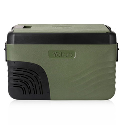 Lodówka turystyczna z kompresorem Yolco KX30 Green 25L 12V 24V 240V + bateria modułowa Yolco SC4B 15600 mAh