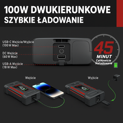 Jump Starter Lokithor J401 2500A 12V LED 300lm LCD powerbank 100W