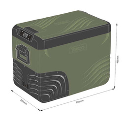 Lodówka turystyczna z kompresorem Yolco KX40 Green 34L 12V 24V 240V + stojak po lodówkę