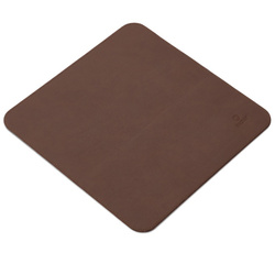 Elegancka podkładka pod myszkę na biurko ze skóry Baltan M 30x30 cm ciemny brąz