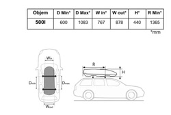 Boks dachowy HAKR Eternal 600 czarny połysk