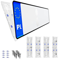 Bezramkowe mocowanie tablic rejestracyjnych FrameX 2 komplety Ramka