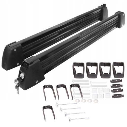 Bagażnik na narty Amos Ski Lock 5 Black aluminium 5 pary nart 4 deski / FERIE2026
