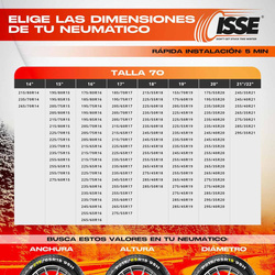 Łańcuchy śniegowe tekstylne Isse Super rozmiar 70 EN16662-1-2020 ONORM 5121- 2021 2 szt. / FERIE2026