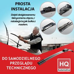 Wycieraczki samochodowe uniwersalne HQ Automotive Multiplus 650mm+450mm
