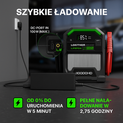 Jump Starter Lokithor J10000HD 10000A LiFePO4 Powerbank 256Wh