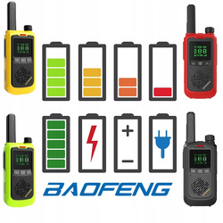 Krótkofalówka Walkie-talkie Baofeng BF-T17 Yellow PMR