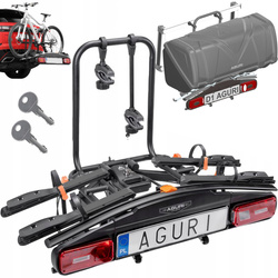 Aguri Active Bike 2 E-Bike Black + BOX 380L + uchwyt na narty 400 mm