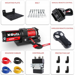 Wyciągarka elektryczna X-Bull Winch 3000 1134 kg 12V lina syntetyczna