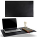 Elegancka mata na biurko podkładka pod myszkę ze skóry Baltan L 60x35 cm czarna
