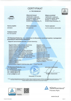 Bagażnik na narty AMOS Ski Lock 5 Silver aluminium 5 pary nart 4 deski / FERIE2026