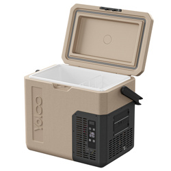 Lodówka turystyczna z kompresorem Yolco ET18 SAND 17L Bluetooth 5.0 + bateria modułowa