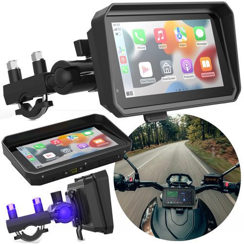 Radio stacja multimedialna CarPlay motocyklowy MB100 6 cali
