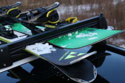 Bagażnik na narty Amos Ski Lock 3 Black aluminium 3 pary nart 2 deski zamykany / FERIE2026 